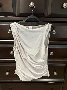 Abercrombie & Fitch Draped Sleeveless Tank in Light Taupe